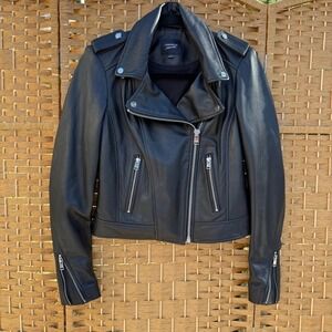 Lamarque Donna Black Leather Jacket Women's‎ Small